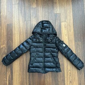 Moncler kids Bady jacket in black.